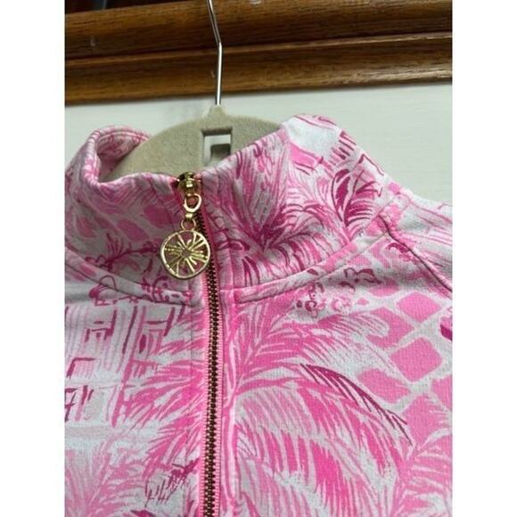 Lilly Pulitzer Skipper Popover Half-Zip Top Paradise Pink Rule Breakers Size XS - Picture 3 of 5